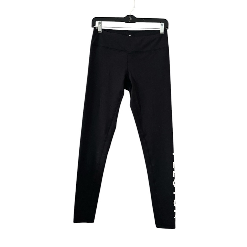 Peloton Core Spell Out Logo Leggings Women’s Small Black Full Length - Picture 3 of 13